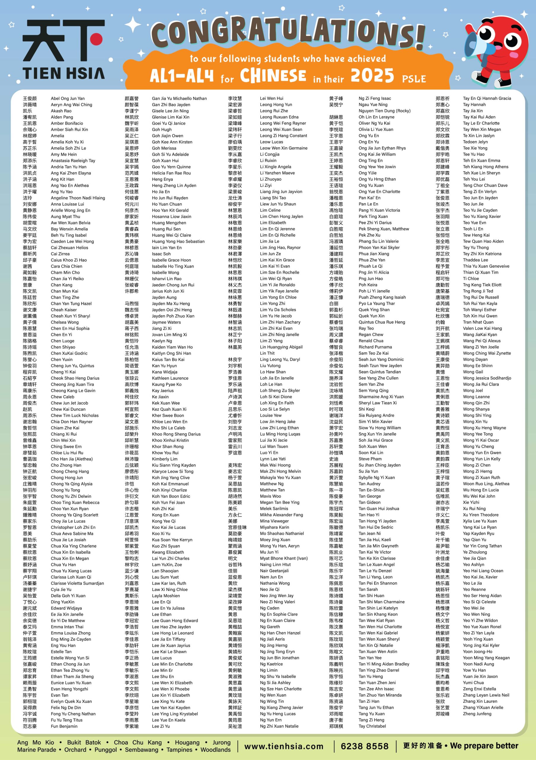 THLS 2025 PSLE A1 Poster
